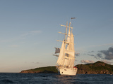 Star Clipper Sailing Cruise Ship  Terre de Haut  Guadeloupe  West Indies  French Caribbean