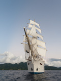 Star Clipper Sailing Cruise Ship  Dominica  West Indies  Caribbean  Central America