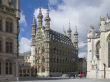 The 15th Century Late Gothic Town Hall in the Grote Markt  Leuven  Belgium  Europe