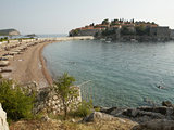 The Small Islet of Sveti Stefan  Now an Exclusive Aman Hotel Resort  Budva  Montenegro  Europe