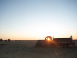 The Sun Beams Through Window of Old Farm Truck at Sunrise  Shaniko  California  USA  North America