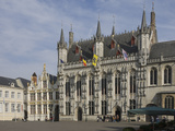 The Stadhuis (Town Hall) in the Burg Square  Brugge  UNESCO World Heritage Site  Belgium  Europe