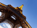 View Upwards from Underneath the Eiffel Tower in Paris  France  Europe