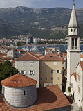 The Old Walled Town of Budva with the Citadela in the Foreground  Budva  Montenegro  Europe