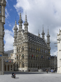 The 15th Century Late Gothic Town Hall in the Grote Markt  Leuven  Belgium  Europe