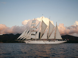 Star Clipper Sailing Cruise Ship  Dominica  West Indies  Caribbean  Central America
