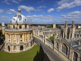 View over Radcliffe Camera and All Souls College  Oxford  Oxfordshire  England