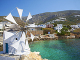 Aigiali Town and Port  Amorgos  Cyclades  Aegean  Greek Islands  Greece  Europe