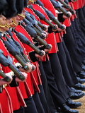 Soldiers at Trooping Colour 2012  Queen's Birthday Parade  Horse Guards  Whitehall  London  England