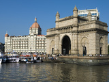 Waterfront with Taj Mahal Palace and Tower Hotel and Gateway of India  Mumbai (Bombay)  India