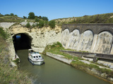 Malpas Tunnel  Navigation and Cruise on Canal du Midi  UNESCO World Heritage Site  Herault  France