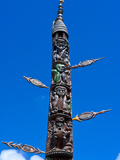 Traditional Wood Carving in Noumea  New Caledonia  Melanesia  South Pacific  Pacific