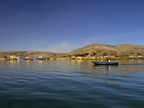 Rowing Boat  Islas Flotantes  Floating Islands  Lake Titicaca  Flotantes  Peru  South America