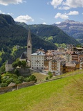 View of Village and Church  La Plie Pieve  Belluno Province  Dolomites  Italy  Europe