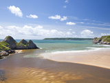 Three Cliffs Bay  Gower  Wales  United Kingdom  Europe