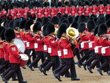 Soldiers at Trooping Colour 2012  Queen's Birthday Parade  Horse Guards  Whitehall  London  England