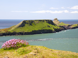 Worms Head  Rhossili Bay  Gower Peninsula  Wales  United Kingdom  Europe