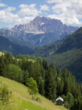 View of Mountains  La Plie Pieve  Belluno Province  Dolomites  Italy  Europe