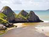 Three Cliffs Bay  Gower  Wales  United Kingdom  Europe