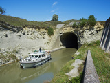 Malpas Tunnel  Navigation and Cruise on Canal du Midi  UNESCO World Heritage Site  Herault  France