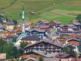 View over Town  Pozza di Fassa  Fassa Valley  Trentino-Alto Adige/South Tyrol  Italy