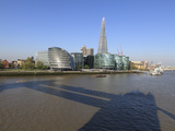 South Bank with City Hall  Shard London Bridge and More London Buildings  London  England