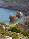 Wreck of the Boat from the Big Blue Movie  Amorgos  Cyclades  Aegean  Greek Islands  Greece  Europe