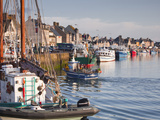 The Fleur de Lampaul and Small Boat in Harbour at Saint Vaast La Hougue  Cotentin Peninsula  France