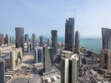 New Skyline of the West Bay Central Financial District  Doha  Qatar  Middle East