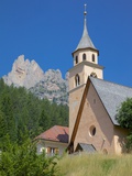 Village Church  Fontanac  Fassa Valley  Trento Province  Trentino-Alto Adige/South Tyrol  Italy