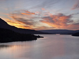 Sunrise over St Mary Lake  Glacier National Park  Montana  United States of America  North America