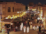 The Restored Souq Waqif with Mud Rendered Shops and Exposed Timber Beams  Doha  Qatar  Middle East