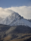 Mount Sneffels with Fresh Snow  San Juan Mountains  Uncompahgre National Forest  Colorado  USA