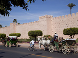 Walls of the Old City and Medina  Marrakesh  Morocco  North Africa  Africa