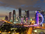 New Skyline of the West Bay Central Financial District  Doha  Qatar  Middle East