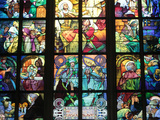 St Vitus's Cathedral  Stained Glass of St Cyril and Methodius  Alfons Mucha  Prague  Czech Republic