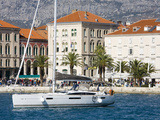 Yacht in Split Harbour  Dalmatian Coast  Croatia  Europe