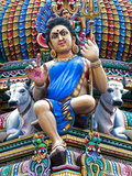 Close Up of Gopuram of Sri Mariamman Temple  a Dravidian Style Temple in Chinatown  Singapore