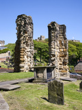 Castle Ruins from St Marys Churchyard  Scarborough  North Yorkshire  Yorkshire  England  UK