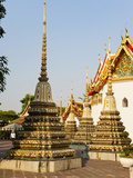 Colourful Stupa at Temple of the Reclining Buddha (Wat Pho)  Bangkok  Thailand  Southeast Asia
