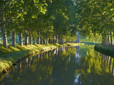 Navigation on Canal du Midi  UNESCO World Heritage Site  Aude  Languedoc Roussillon  France