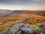Looking Towards Honeybag Tor in Dartmoor National Park  Devon  England  United Kingdom  Europe
