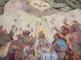 Holy Spirit Fresco in Loreto Church  Prague  Czech Republic  Europe