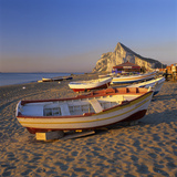 Gibraltar Viewed Along Beach  La Linea  Andalucia  Spain  Mediterranean  Europe