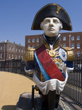 Ship Figurehead of Admiral Nelson  Portsmouth Historic Docks  Portsmouth  Hampshire  England  UK