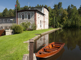 Skaly Mill with Pond and Boat  Slatinany  Pardubicko  Czech Republic  Europe