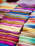 Traditional Silk Scarves of Northern Thailand at the Night Market  Chiang Rai  Thailand