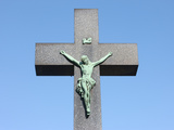 Crucifix  Vysehrad Cemetery  Prague  Czech Republic  Europe
