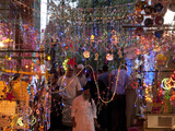 Ramadan Decorations in a Cotton Market  Jerusalem Old City  Israel  Middle East