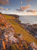 Looking Down the Cornish Coastline Towards Geevor Mine  Cornwall  England  United Kingdom  Europe